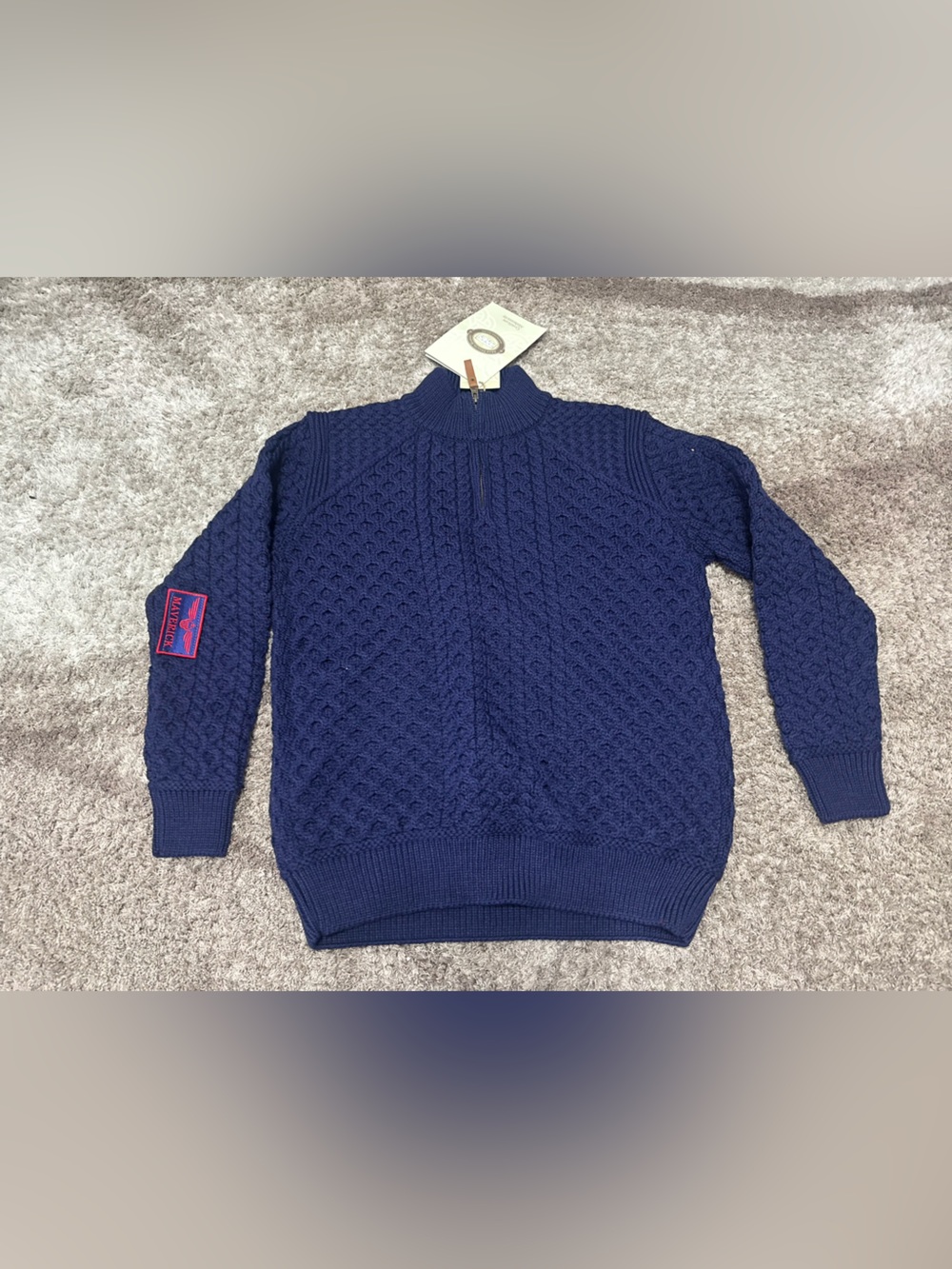 Aran sweater market men’s supersoft half zip